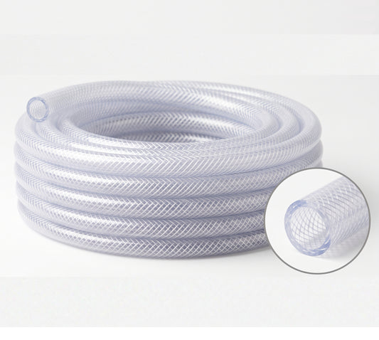 PVC HOSE Clear Flexible Reinforced Braided Food Grade Water Tube Pipe
